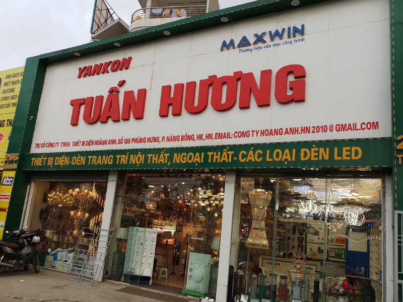 Thi công bảng hiệu alu giá rẻ tại Sao Hà Nội