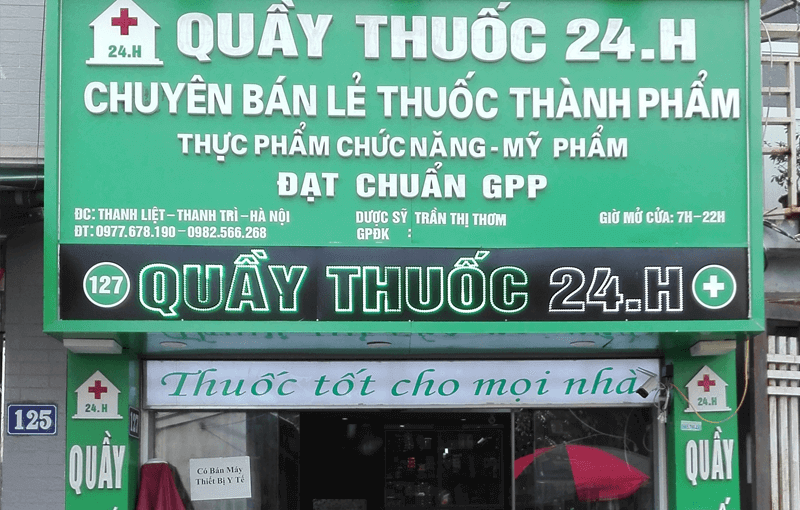 Địa chỉ thiết kế và thi công mẫu bảng hiệu quầy thuốc tây tại Hà Nội
